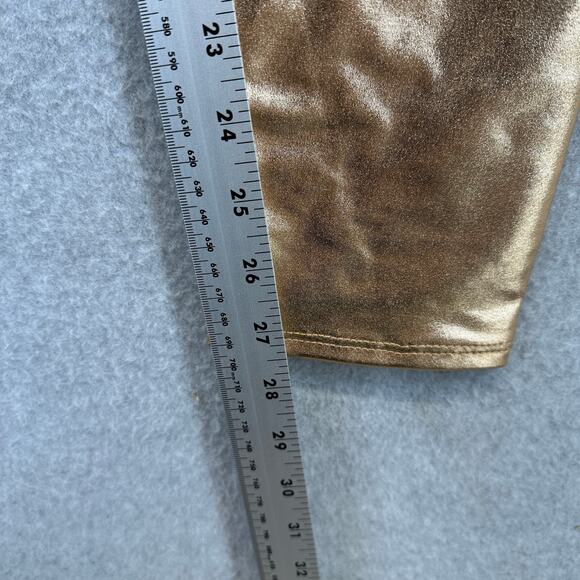 J2 Love Pants Womens Size M Gold Metallic Pull On Elastic Waist Polyester Blend - Picture 11 of 11